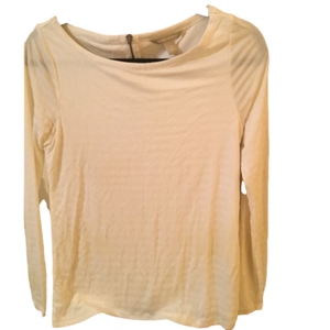 Banana Republic white long sleeve shirt Size XS zipper back pullover top
